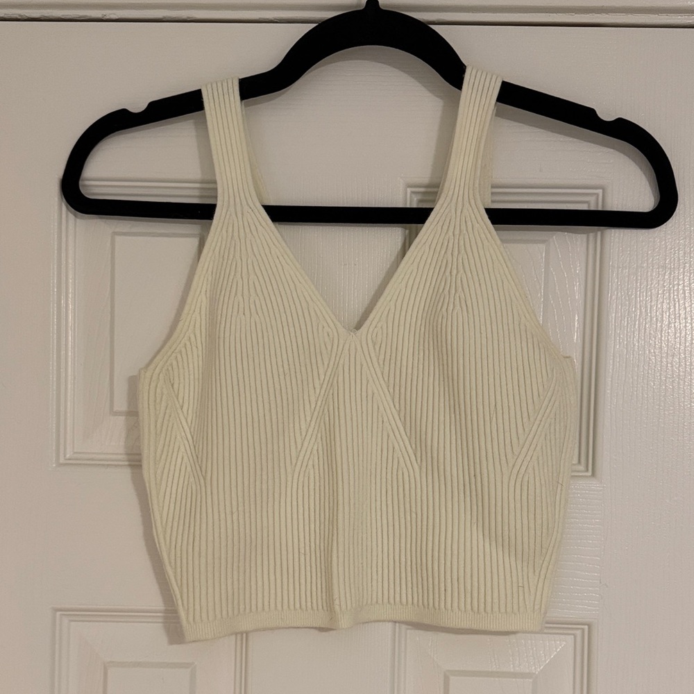Lululemon Cream Ribbed Knit Women's Top